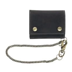 CTM Men's RFID Hunter Leather Chain Wallet