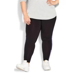 Women's Plus Size Splice Panel Legging - Black | AVENUE LEISURE -Style Haven Shop GUEST 2e8684eb f44d 4cbe a3b5 8bd2d87e5f4f