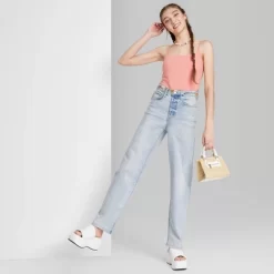 Women's Super-High Rise Distressed Straight Jeans - Wild Fable™ Light Wash -Style Haven Shop GUEST 2f8acc41 cf25 4c1b 8ab8 a964a3634ed3