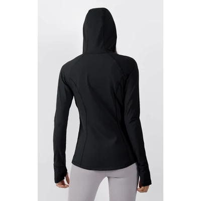 Yogalicious - Women's Slim Fit Hooded Track Jacket 6 Yogalicious - Women's Slim Fit Hooded Track Jacket - Image 4