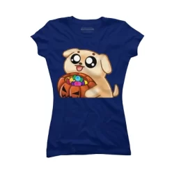 Junior's Design By Humans Halloween Candy Pup By Puppers T-Shirt 12 Junior's Design By Humans Halloween Candy Pup By Puppers T-Shirt -Style Haven Shop GUEST 30af435c 51e2 496b bdd8 58744fb9efd1