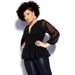 Women's Plus Size Rapture Top - Black | CITY CHIC 9 Women's Plus Size Rapture Top - Black | CITY CHIC -Style Haven Shop GUEST 32483188 44f6 4e78 b5e4 2f849b827940