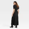 Women's Short Sleeve A-Line Maxi Dress - Knox Rose™