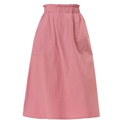 Allegra K Women's Casual Elastic Waist Peasant A-Line Midi Skirts With Pockets 15 Allegra K Women's Casual Elastic Waist Peasant A-Line Midi Skirts With Pockets - Image 13