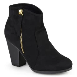 Journee Collection Womens Link Outside Zip Stacked Heel Booties -Style Haven Shop GUEST 339b44fd b00c 4601 9c9a 4095d5f34126