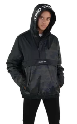 Members Only Women's Camo Popover Oversized Jacket