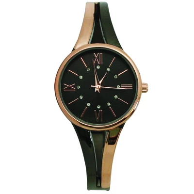 Olivia Pratt Two Tone And Rhinestone Dial Bangle Watch 4 Olivia Pratt Two Tone And Rhinestone Dial Bangle Watch - Image 2