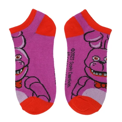 Five Nights At Freddy’s Menacing Characters Adult 5-Pair Ankle Socks 3 Five Nights At Freddy’s Menacing Characters Adult 5-Pair Ankle Socks