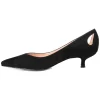Journee Collection Womens Goldie Pointed Toe Kitten Heel Pumps
