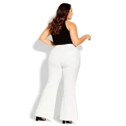Women's Plus Size Luna Pant - Ivory | CITY CHIC