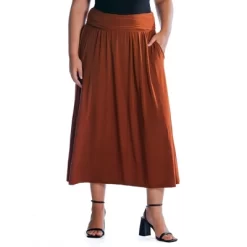 Womens Plus Size Foldover Maxi Skirt With Pockets -Style Haven Shop GUEST 383714ab c17f 4a98 ba7d 7c73a36a2c6a