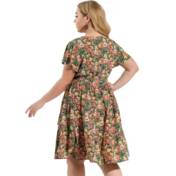 Agnes Orinda Women's Plus Size V Neck Floral Empire Waist Dresses 12 Agnes Orinda Women's Plus Size V Neck Floral Empire Waist Dresses -Style Haven Shop GUEST 398e6a77 1214 48e2 93b1 1f7b35739a51