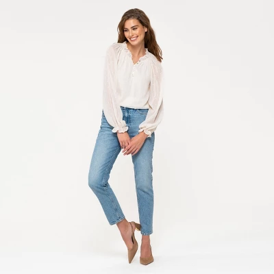 August Sky Women's Multi Color Lurex Woven Top 4 August Sky Women's Multi Color Lurex Woven Top - Image 2