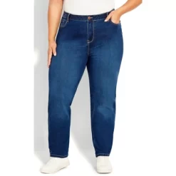 Women's Plus Size Butter Denim Straight Leg Jean Mid Wash - Petite | AVENUE -Style Haven Shop GUEST 3b8f3f47 8a35 4562 a336 13cb9e3f4e78