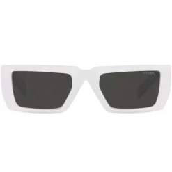 Prada PR 24YS 4615S0 Unisex Rectangle Sunglasses White 55mm