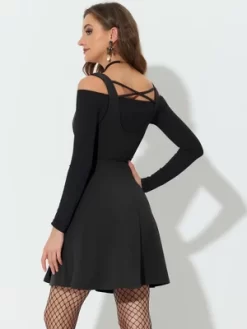 Allegra K Women's Suspender Skirt Gothic Lace Up A-Line Mini Overall Skirts -Style Haven Shop GUEST 3cf6b23c d130 48f9 bfe3 1c0426802a0e