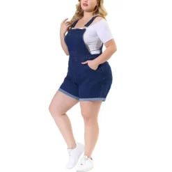 Agnes Orinda Women's Plus Size Adjustable Strap Pocket Roll Hem Denim Overall Jean Shorts -Style Haven Shop GUEST 3d01794d cd6e 4f03 90b8 6529bca274cb
