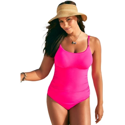 Swimsuits For All Women’s Plus Size Shirred Slim Strap One Piece 7 Swimsuits For All Women’s Plus Size Shirred Slim Strap One Piece - Image 5