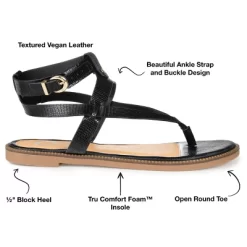 Journee Collection Womens Tangie Tru Comfort Foam Multi Strap Flat Sandals -Style Haven Shop GUEST 3dbeea02 4fa6 49f5 b824 9e04762db03c