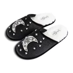Jessica Simpson Women's Velour Slip-On Moon & Star Embellished Slipper -Style Haven Shop GUEST 3f284dbf adcd 4a42 9652 c9440e80480a