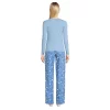 Lands' End Women's Tall Pajama Set Knit Long Sleeve T-Shirt And Flannel Pants