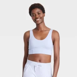 Women's Light Support Brushed Sculpt Bold Stitch Sports Bra - All In Motion™ -Style Haven Shop GUEST 40c589d2 9416 443a 80a9 5ce524875d99