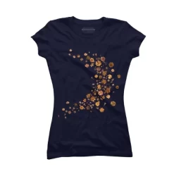 Junior's Design By Humans Golden Flower Buds Breeze By Designnatures T-Shirt -Style Haven Shop GUEST 41a65162 eb78 4832 b4ad 8b879252797e