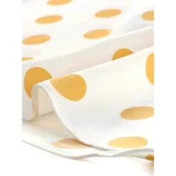 Allegra K Women's Polka Dots Stand Collar Pleat Keyhole Back Short Flare Sleeve Tops -Style Haven Shop GUEST 41cab619 db48 4927 8da8 5363658924dd