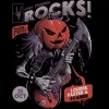Junior's Design By Humans Rock Pumpkin By EduEly T-Shirt