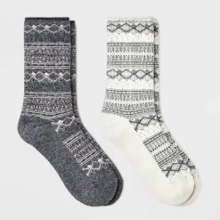 Women's 2pk Heavyweight Cushioned Fair Isle Crew Socks - All In Motion™ 4-10 9 Women's 2pk Heavyweight Cushioned Fair Isle Crew Socks - All In Motion™ 4-10 -Style Haven Shop GUEST 427fbbd0 f12b 4ecb 8aa3 499fac3cbd18