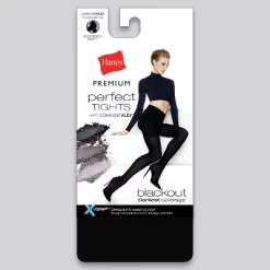 Hanes Premium Women's Perfect Blackout Tights Black