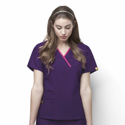Wink Charlie-Women's Y-Neck Fashion Scrub Top 13 Wink Charlie-Women's Y-Neck Fashion Scrub Top - Image 11