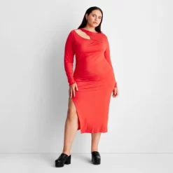 Women's Long Sleeve Cut-Out Draped Midi Dress - Future Collective™ With Reese Blutstein -Style Haven Shop GUEST 45929ff6 dbcb 49d4 aa12 defcf887c628
