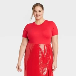 Women's Slim Fit Short Sleeve Seamless Baby T-Shirt - A New Day™ -Style Haven Shop GUEST 45eb60f6 b59a 41de a6de 1e946d645339