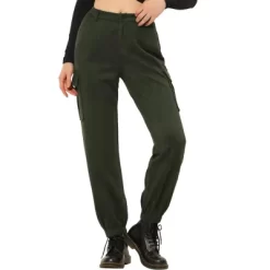 Allegra K Women's Cargo Pant Faux Suede High Waist Casual Outdoor Jogger Pants With Pockets -Style Haven Shop GUEST 46afb2f1 5b55 475c 948c cf40783a1dc3