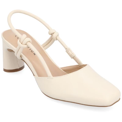 Journee Collection Womens Margeene Sling Back Covered Block Heel Pumps 12 Journee Collection Womens Margeene Sling Back Covered Block Heel Pumps - Image 10