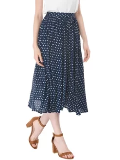 Allegra K Women's Date Dinner Floral A-Line Elastic Waist Flare Swing Midi Skirt -Style Haven Shop GUEST 4956ef9d f998 431a aba8 9a4cc8326eba