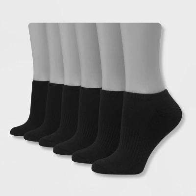 Hanes Performance Women's Extended Size Cushioned 6pk No Show Athletic Socks 8-12 5 Hanes Performance Women's Extended Size Cushioned 6pk No Show Athletic Socks 8-12 - Image 3