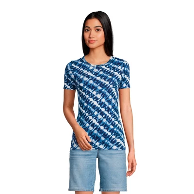 Lands' End Women's Cotton Rib Short Sleeve Crewneck T-shirt 18 Lands' End Women's Cotton Rib Short Sleeve Crewneck T-shirt - Image 16