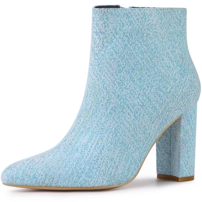 Allegra K Women's Pointed Toe Chunky Heel Ankle Boots 16 Allegra K Women's Pointed Toe Chunky Heel Ankle Boots - Image 14