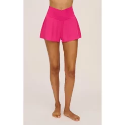 90 Degree By Reflex Womens Woven Crossfire Short With Crossover Waist And Built-in Shorts -Style Haven Shop GUEST 4fb3d339 2ce0 4123 be23 dcd6361a464c