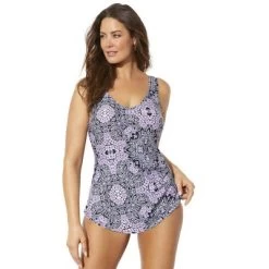 Swimsuits For All Women’s Plus Size Sarong Front One Piece Swimsuit -Style Haven Shop GUEST 511714d7 6134 4529 b87e 8f809a2ecaf1
