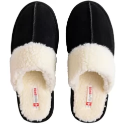 Alpine Swiss Lucy Womens Genuine Suede Memory Foam Scuff Slippers