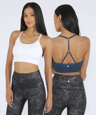 90 Degree By Reflex Women's Seamless Ribbed Cropped Bra Top 2pk 6 90 Degree By Reflex Women's Seamless Ribbed Cropped Bra Top 2pk - Image 4