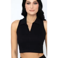 90 Degree By Reflex Womens Wonderlink Criss Cross Hybrid Ribbed Tank And 7" Bike Short Set -Style Haven Shop GUEST 51803464 54b8 44bf 9f6f 373397624b4f