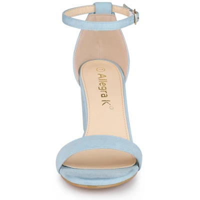 Allegra K Women's Buckle Ankle Strap High Chunky Heels Sandals 3 Allegra K Women's Buckle Ankle Strap High Chunky Heels Sandals