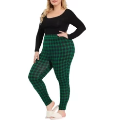 Agnes Orinda Women's Plus Size Check Leggings Stretch Festive Glen Plaid Skinny Pants -Style Haven Shop GUEST 52c0c72b 99ff 43dc 9823 5ae8f2c32a71