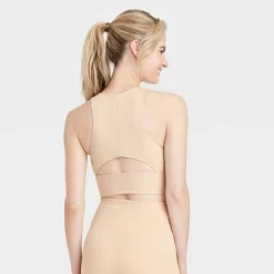 Women's Light Support Brushed Sculpt High-Neck Sports Bra - All In Motion™