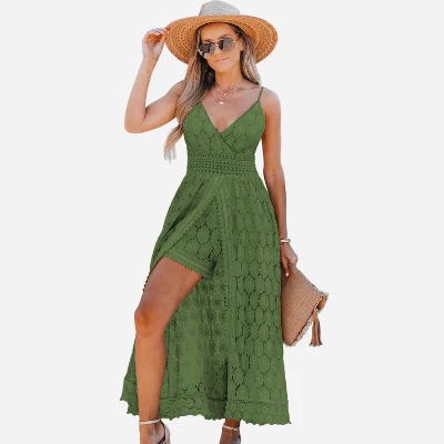 Women's Thin Straps Ruching Smocking Lace Jumpsuit - Cupshe 7 Women's Thin Straps Ruching Smocking Lace Jumpsuit - Cupshe - Image 5
