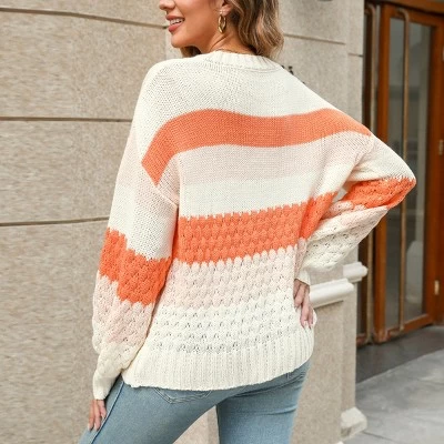 Women's Textured Colorblock Sweater - Cupshe 5 Women's Textured Colorblock Sweater - Cupshe - Image 3